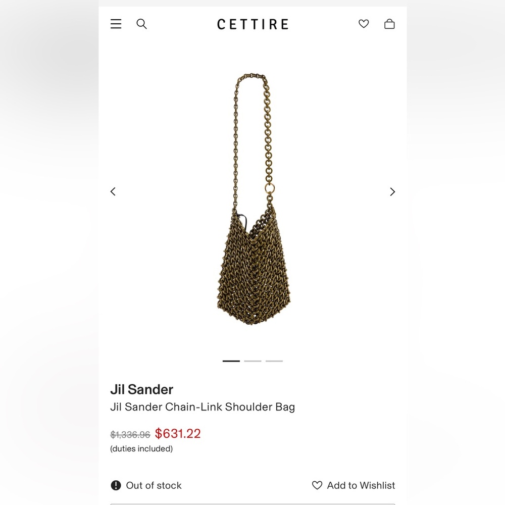 Jil Sander Acrylic Crossbody Purse